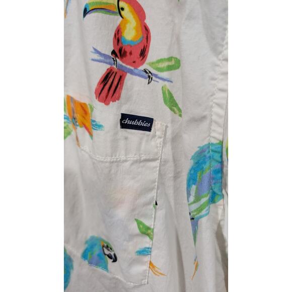 Chubbies Shirt Mens XL Dude Wheres my Macaw Casual Button Down - Picture 3 of 9